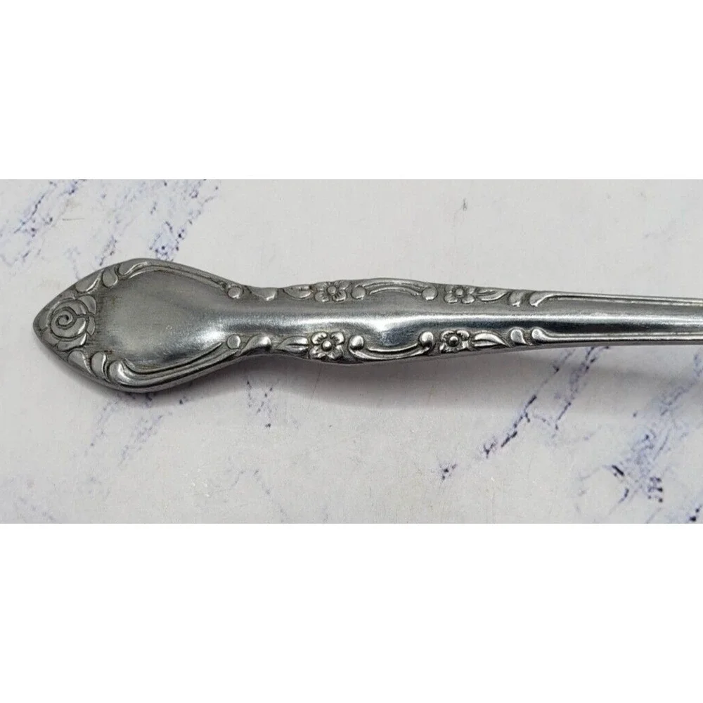 Orleans Silver Stainless ORL50 3 Piece Tablespoons Floral Scrolls Glossy
